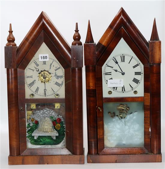 2 American mantel clocks